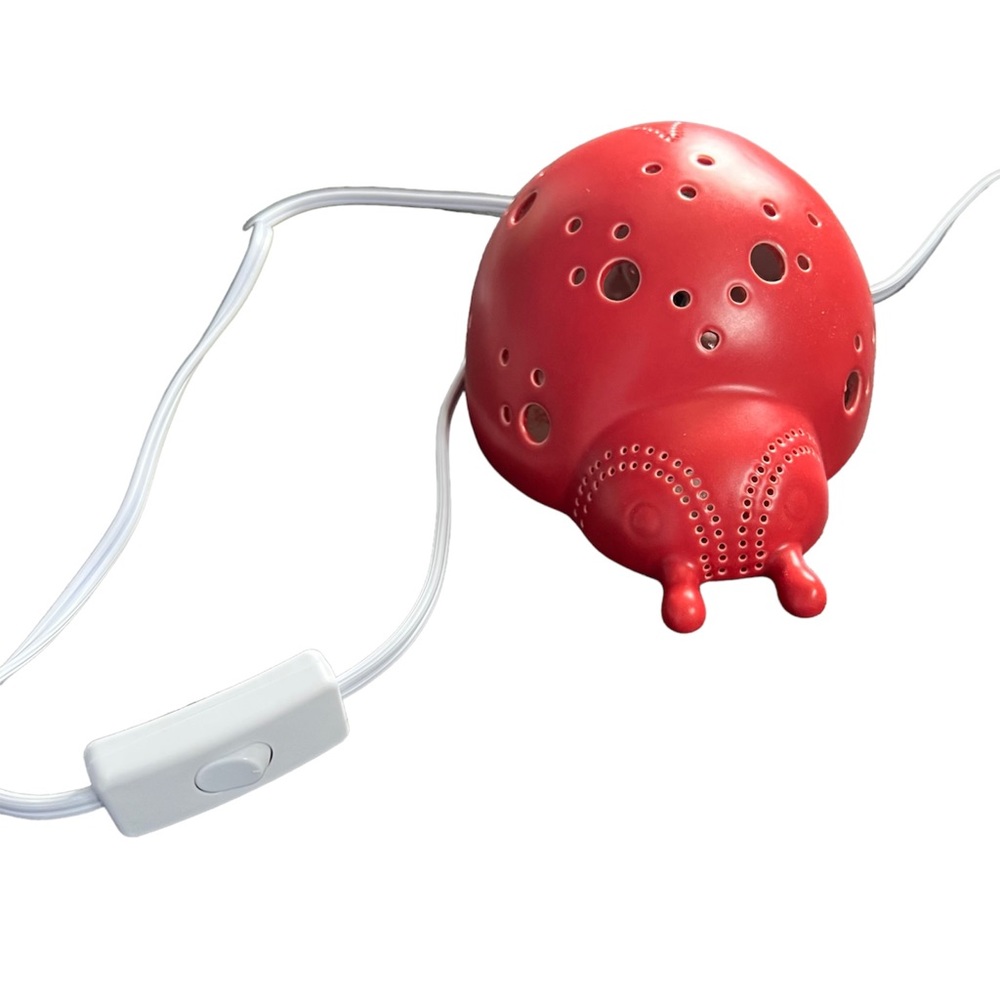 Jimco Ladybug Cute Red Night Light Lamp On and Off Switch Child Nightlight EUC